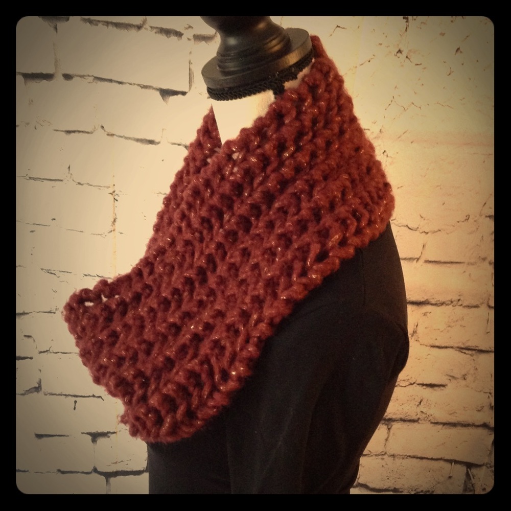 Handmade chunky infinity scarf.